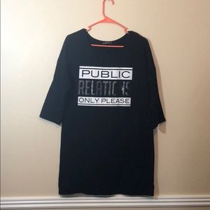 Mini dress with quote